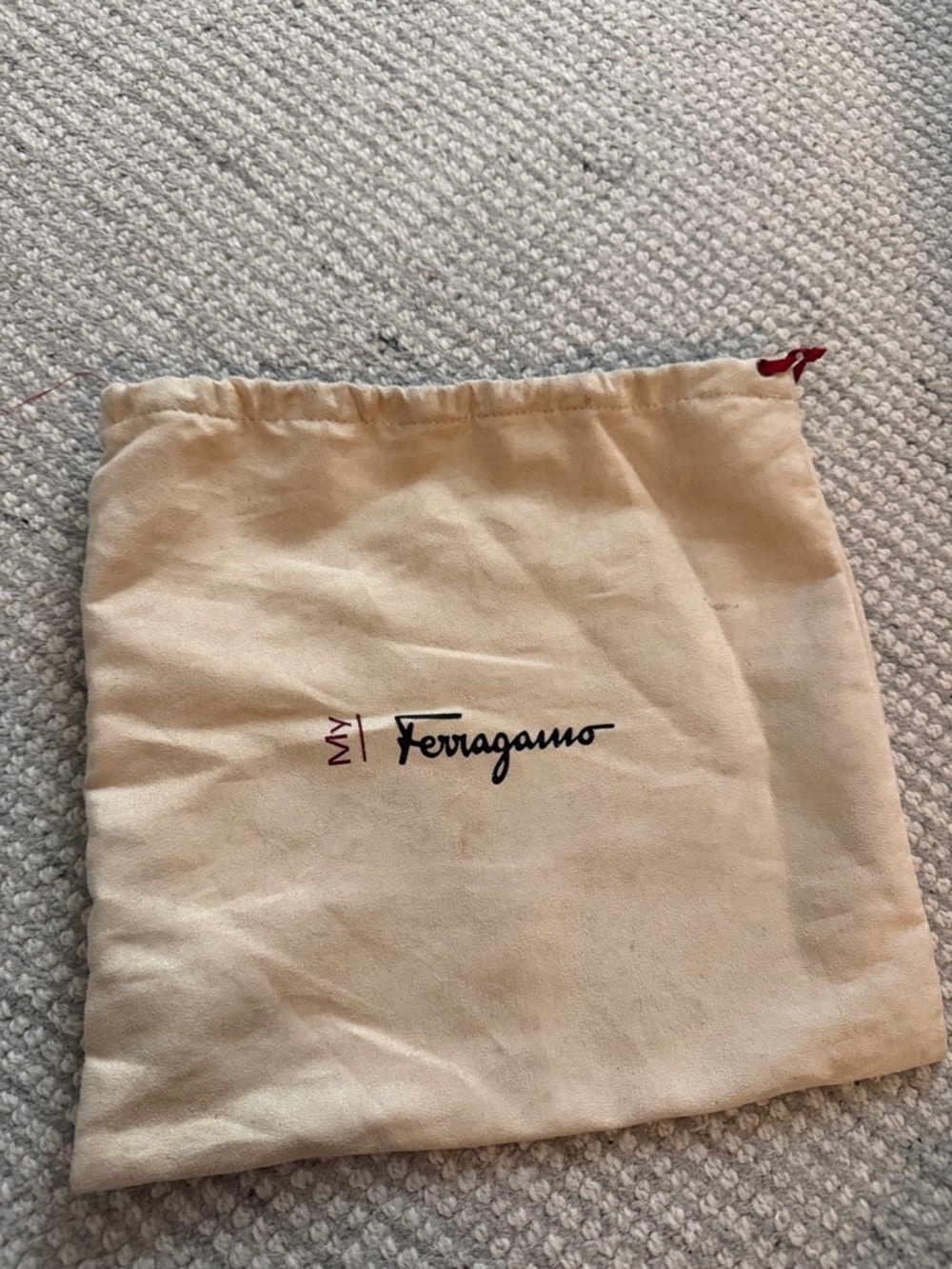 My Ferragamo Drawstring Dust Bag - Cream